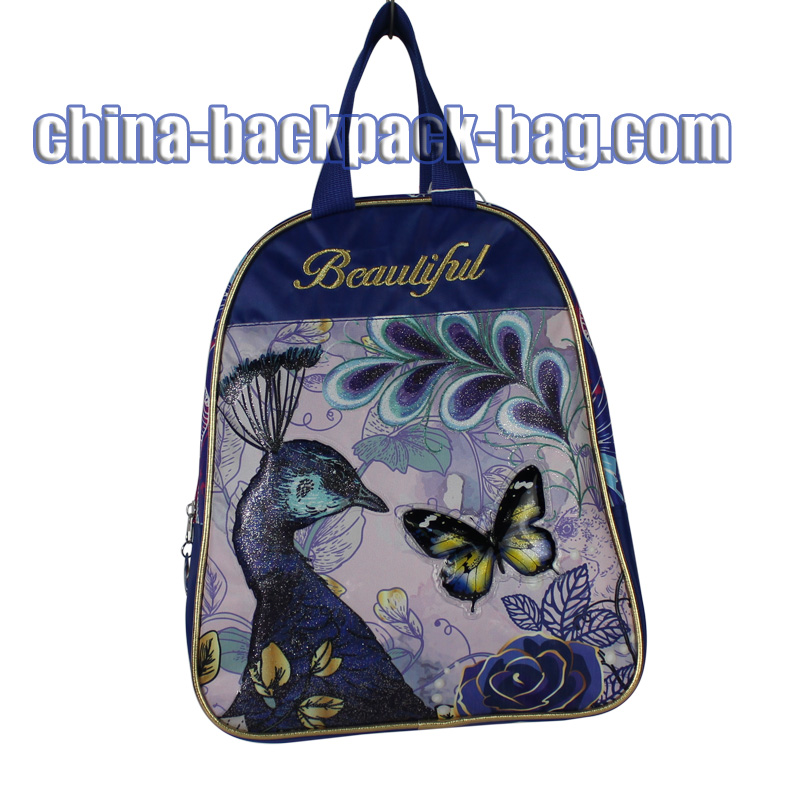 Peacock Print Kids Handbags, ST-15BF10HB