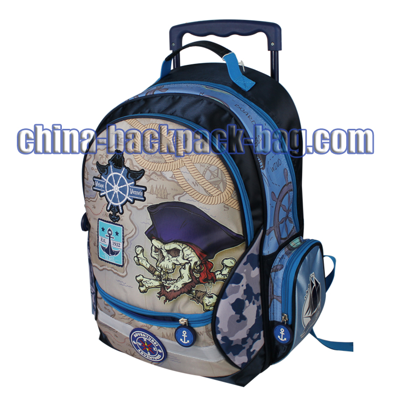 Pirate Print Kids Trolley Bags, ST-15VV06TR